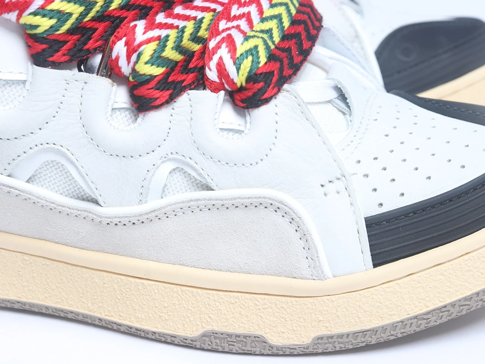 Lanvin Curb Leather and Glitter Sneakers ‘White’ REPS - Image 6