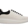 ALEXANDER MCQUEEN SHOW LEATHER PLATFORM TRAINERS -WHITE/BLK REPLICA