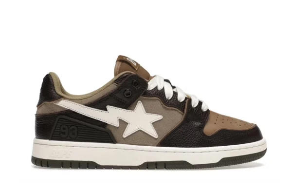 A Bathing Ape Bape SK8 Sta Brown Ivory - Image 2