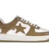 A Bathing Ape Bape Sta Patent Leather White Khaki (2023)