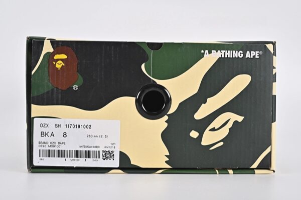 A Bathing Ape Bape Sta Patent Leather White Khaki (2023) - Image 7