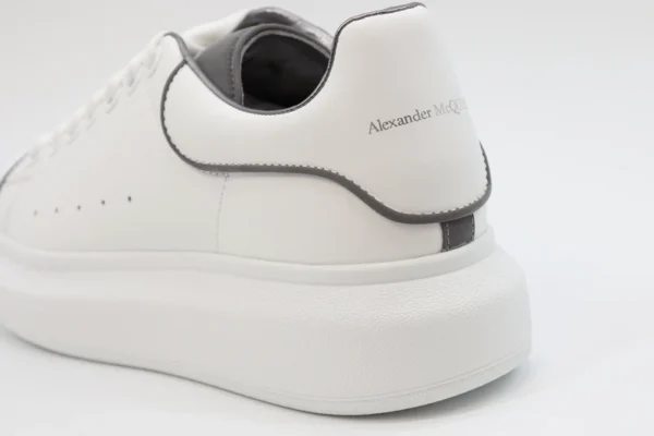 ALEXANDER MCQUEEN  LEATHER PLATFORM TRAINERS SNEAKERS GRAY-WHITE REPLICA - Image 10