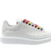 ALEXANDER MCQUEEN SHOW LEATHER PLATFORM TRAINERS SNEAKERS-RAINBOW REPLICA