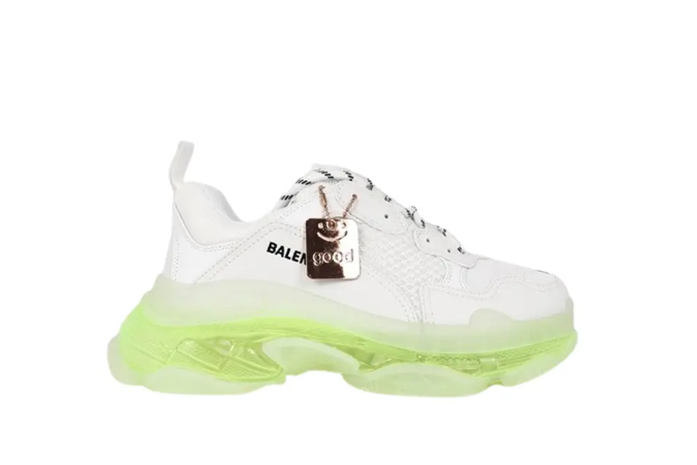 BALENCIAGA TRIPLE S SNEAKER-WHITE GREEN REPLICA - Image 2