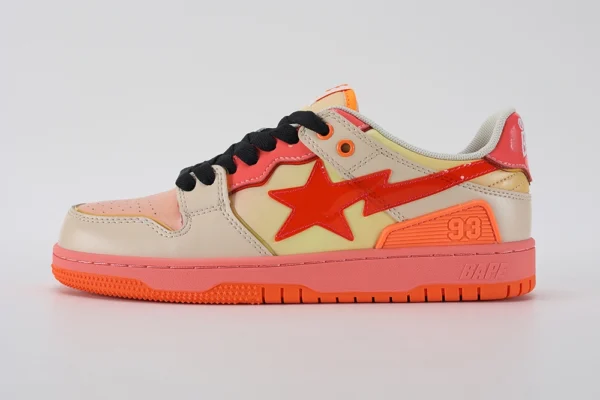 A Bathing Ape Bape SK8 Sta Orange Reps - Image 3