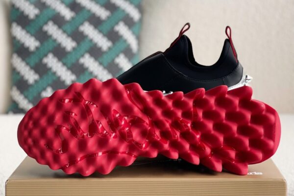 Christian Loubouti Sharkyloub SP Spikes Black and Silver - Image 4