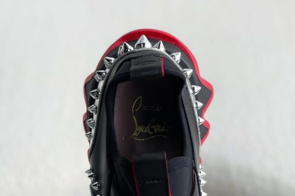 Christian Loubouti Sharkyloub SP Spikes Black and Silver - Image 7