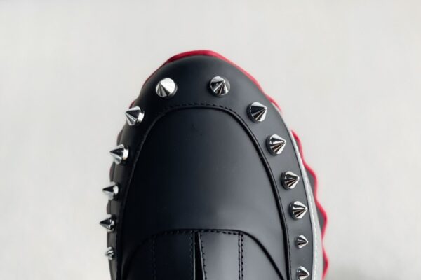 Christian Loubouti Sharkyloub SP Spikes Black and Silver - Image 8
