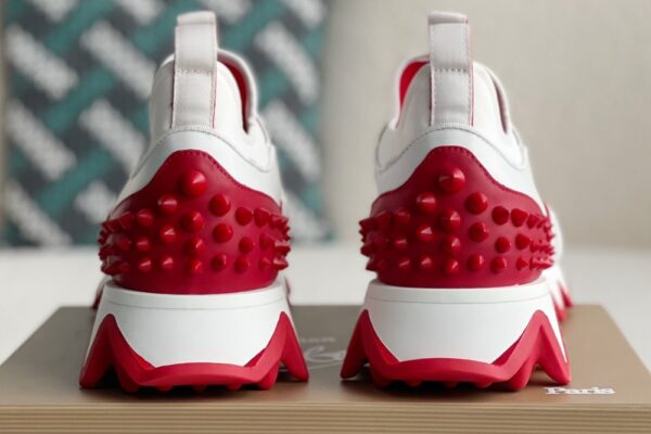 Christian Loubouti Sharkyloub SP Spikes White - Image 9