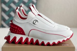 Christian Loubouti Sharkyloub SP Spikes White