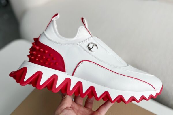Christian Loubouti Sharkyloub SP Spikes White - Image 5