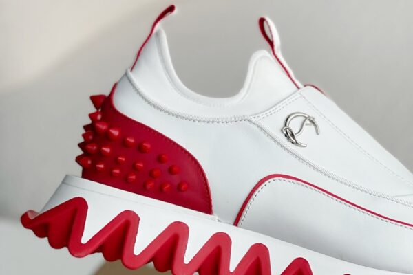 Christian Loubouti Sharkyloub SP Spikes White - Image 6