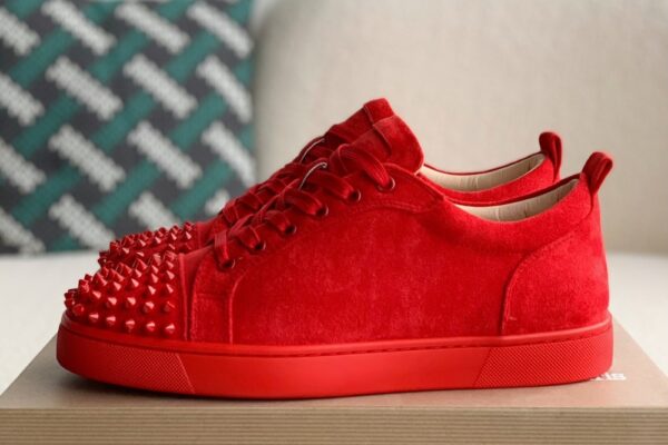 Christian Louboutin Louis Junior Spikes Flat Rougissime - Image 4