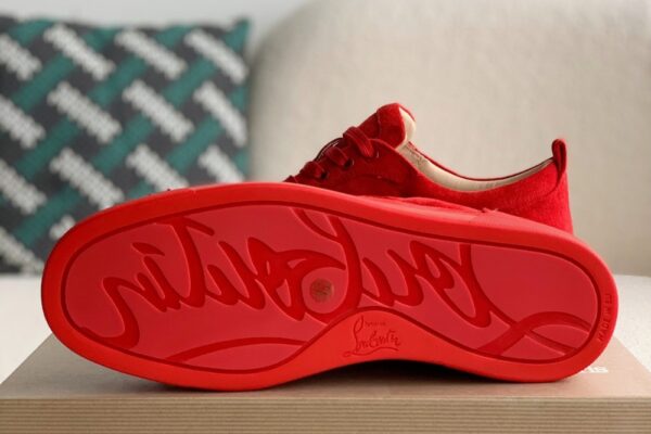 Christian Louboutin Louis Junior Spikes Flat Rougissime - Image 9