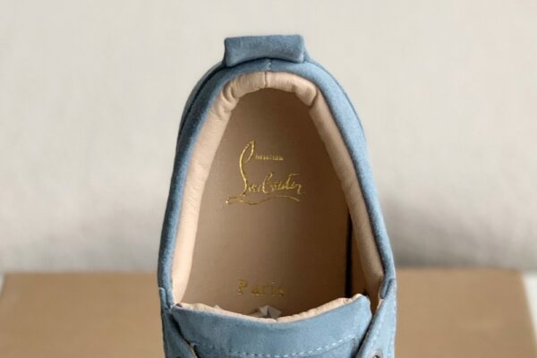 Christian Louboutin Louis Junior Spikes Orlato Flat Panorama Blue - Image 7