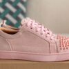 Christian Louboutin Louis Junior Spikes Suede Pink