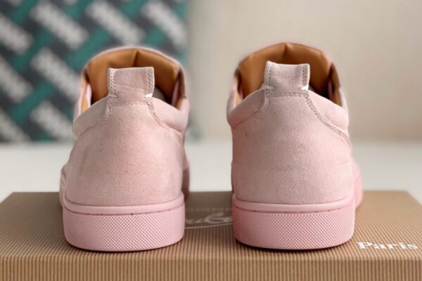 Christian Louboutin Louis Junior Spikes Suede Pink - Image 2