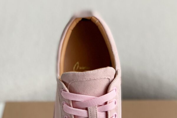 Christian Louboutin Louis Junior Spikes Suede Pink - Image 7