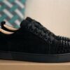 Christian Louboutin Vieira Spikes Black Suede