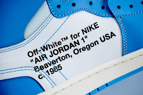 AIR JORDAN 1 OFF-WHITE BLUE “UNC” UNIVERSITY BLUE REPLICA - Image 6