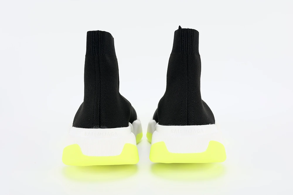 Balenciaga Speed 2LT BLACK/WHITE/FLUORESCENT GEEN - Image 2