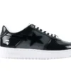 A Bathing Ape Bape Sta Black Leather Shoes