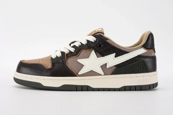 A Bathing Ape Bape SK8 Sta Brown Ivory - Image 3