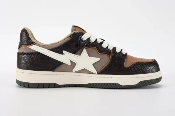 A Bathing Ape Bape SK8 Sta Brown Ivory - Image 4