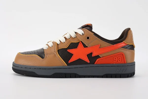 A Bathing Ape Bape SK8 Sta Brown Orange - Image 4