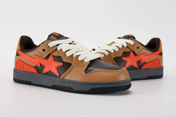 A Bathing Ape Bape SK8 Sta Brown Orange - Image 3