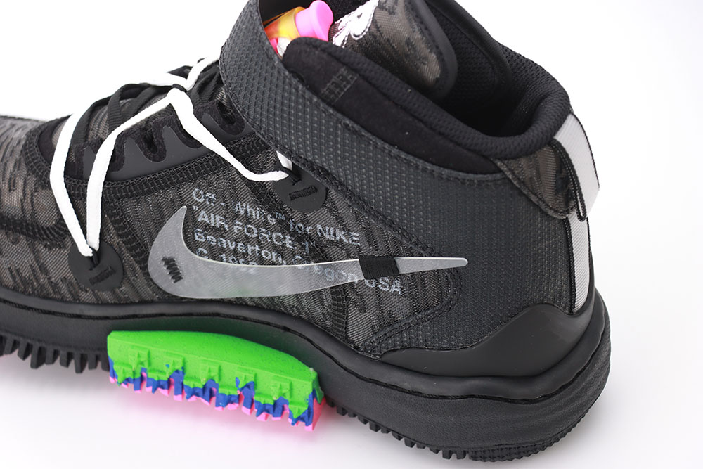 OFF WHITE FORCE 1 MID BLACK RED Quality Replica - Image 4