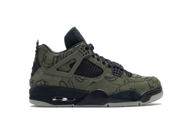 KAWS x Air Jordan 4 Retro Olive Black Reps (Custom Version) - Image 2