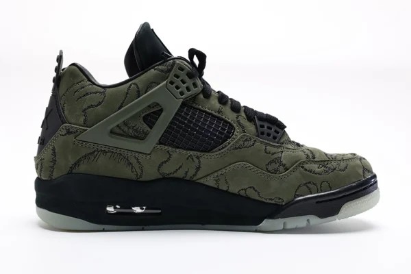 KAWS x Air Jordan 4 Retro Olive Black Reps (Custom Version) - Image 5