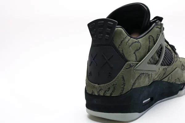 KAWS x Air Jordan 4 Retro Olive Black Reps (Custom Version) - Image 7