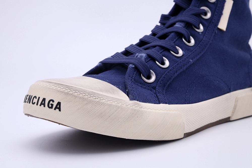 BEST QUALITY REPLICA BALENCIAGA PARIS LOW SNEAKER IN BLUE HIGH - Image 5