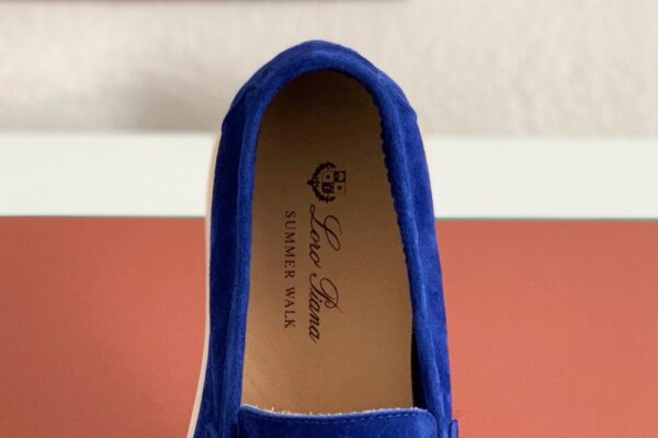 Loro Piana Summer Walk Loafers Suede - Blue - Image 7