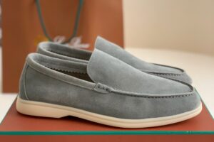 Loro Piana Summer Walk Loafers Suede - Gray