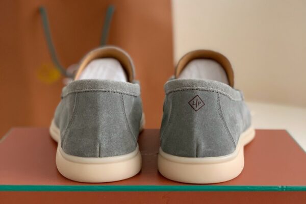 Loro Piana Summer Walk Loafers Suede - Gray - Image 4
