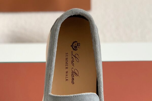 Loro Piana Summer Walk Loafers Suede - Gray - Image 6