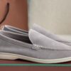 Loro Piana Summer Walk Loafers Suede - Light Gray