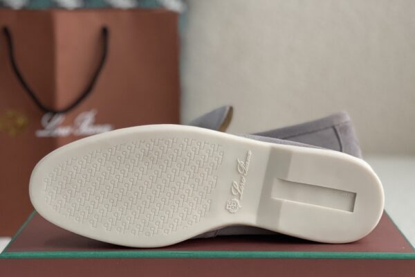Loro Piana Summer Walk Loafers Suede - Light Gray - Image 3