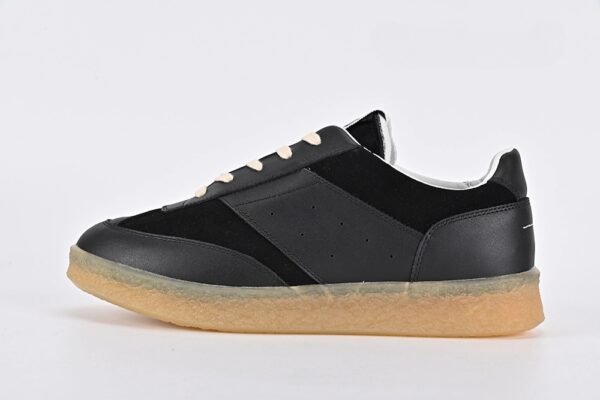 Margiela Lace-up Low-top Sneakers Black - Image 7