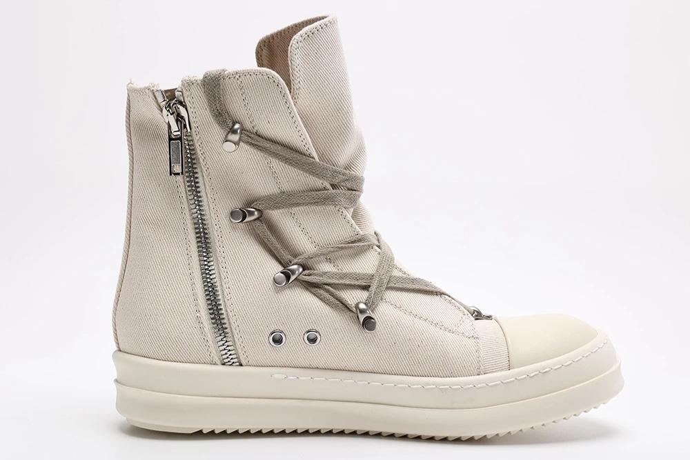 Rick Owens DRKSHDW Strobe Cotton Nylon Hexa High ‘Pearl Milk’ - Image 4