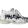 Runner Graffiti Sneaker in white and black mesh and nylon