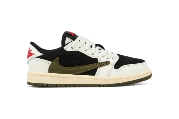 KID SIZE Travis Scott x Air Jordan 1 Low OG PS ‘Olive’ - Image 2
