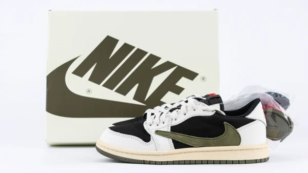 KID SIZE Travis Scott x Air Jordan 1 Low OG PS ‘Olive’ - Image 3