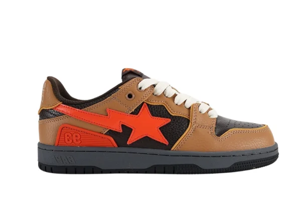 A Bathing Ape Bape SK8 Sta Brown Orange - Image 2