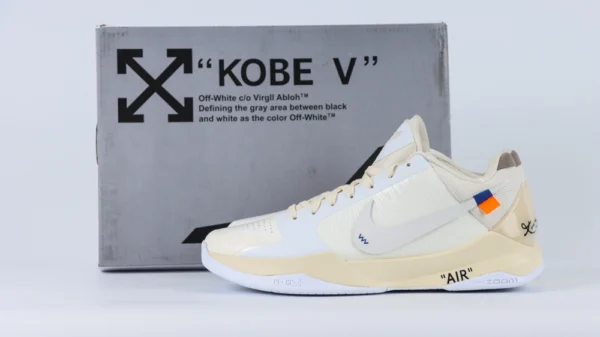 Off-White x Nike ZOOM KOBE 5 “Sail” Reps - Image 3