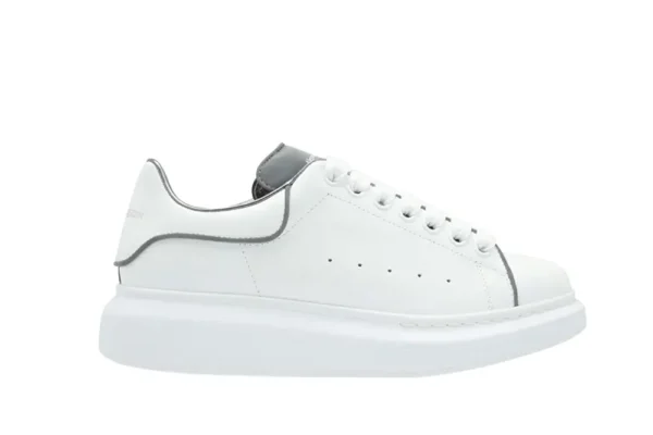 ALEXANDER MCQUEEN  LEATHER PLATFORM TRAINERS SNEAKERS GRAY-WHITE REPLICA - Image 2