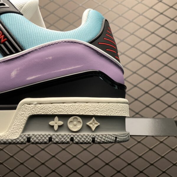 LOUIS VUITTON Trainer Low Top Board Shoes Blue Purple - Image 7